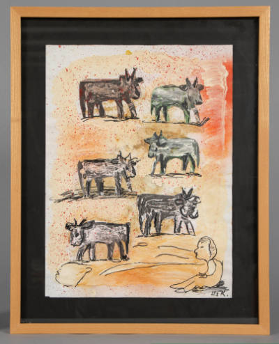 Hans Krüsi,  “Untitled”, St. Gallen, Switzerland, c. 1984, Mixed media and collage on paper, 15…