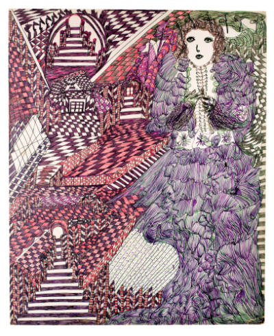 Madge Gill, “Untitled”, London, United Kingdom, January 13, 1954, Ink on paper, 25 x 20 1/2 in.…