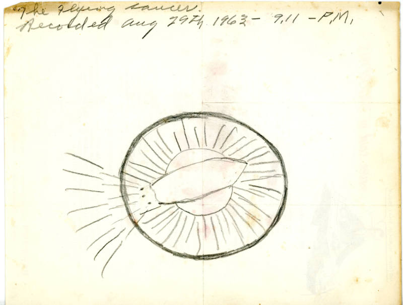 Melvin Edward Nelson, “The Flying Saucer Recorded Aug 29th 1963 – 9.11 – P.M.”, Colton, Oregon,…