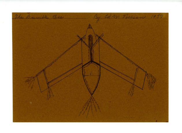 Melvin Edward Nelson, “The Bumble Bee”, Colton, Oregon, 1957, Graphite on paper, 7 x 10 in., Co…