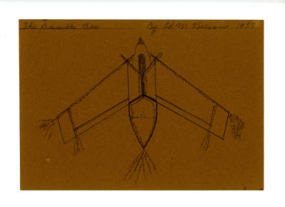 Melvin Edward Nelson, “The Bumble Bee”, Colton, Oregon, 1957, Graphite on paper, 7 x 10 in., Co…