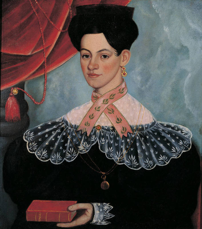 Woman with Pink Neck Ribbon
Attributed to Jonas W. Holman
Photo by Gavin Ashworth