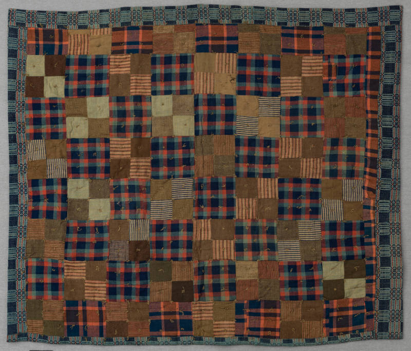 Artist unidentified, “Overshot coverlet: Snowball Variation”, Probably Pennsylvania, 1840, Wool…