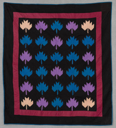Artist unidentified,  “Maple Leaf Quilt”, Possibly Amish, United States, Late 20th century, Pie…
