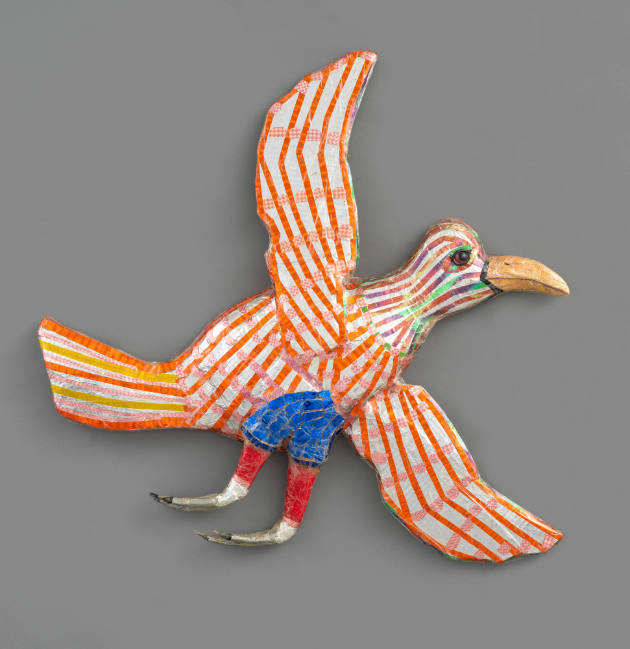 
Gregorio Marzan, “Eagle”, Bronx, New York, 1986, Clear and metallic tape on cardboard, 31 3/4…