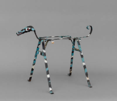 Thornton Dial Sr., “Table”, Bessemer, Alabama, c. 1995, Steel, and acrylic paint, 18 1/4 x 25 5…