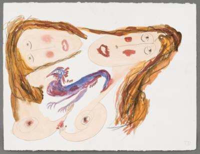 Thornton Dial Sr., “Roster Picture”, Bessemer, Alabama, 1990s, Mixed media on paper, 22 1/4 × 3…