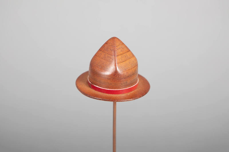 Philip Pellegrino, “Tall Crown Cowboy Hat”, United States, 1950–1970, Leather, 2 x 2 1/2 in., C…