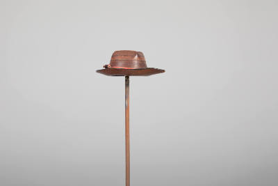 Philip Pellegrino, “Brimmed Hat”, United States, 1950–1970, Leather, 5/8 x 1 7/8 x 1 1/2 in., C…