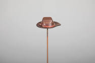 Philip Pellegrino, “Brimmed Hat”, United States, 1950–1970, Leather, 5/8 x 1 7/8 x 1 1/2 in., C…