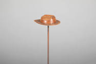 Philip Pellegrino, “Brimmed Hat”, United States, 1950–1970, Leather, 5/8 x 2 1/4 x 1 5/8 in., C…