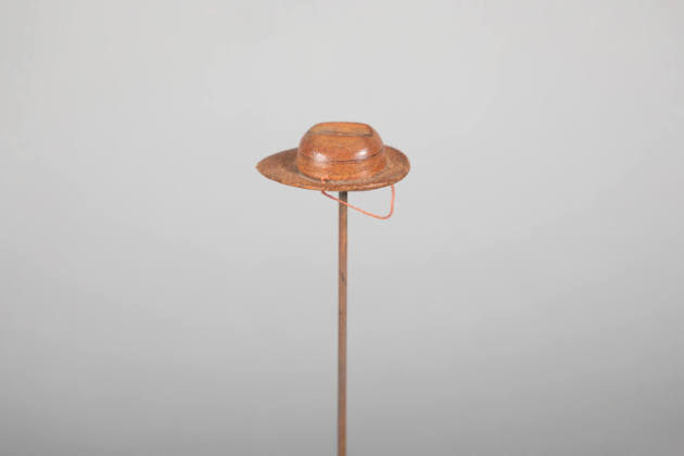Philip Pellegrino, “Brimmed Hat”, United States, 1950–1970, Leather, 1/2 x 1 3/4 x 1 1/2 in., C…
