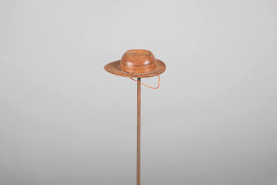 Philip Pellegrino, “Brimmed Hat”, United States, 1950–1970, Leather, 1/2 x 1 3/4 x 1 1/2 in., C…