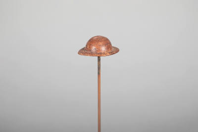 Philip Pellegrino, “Brimmed Hat”, United States, 1950–1970, Leather, 1/2 x 1 3/4 x 1 1/2 in., C…