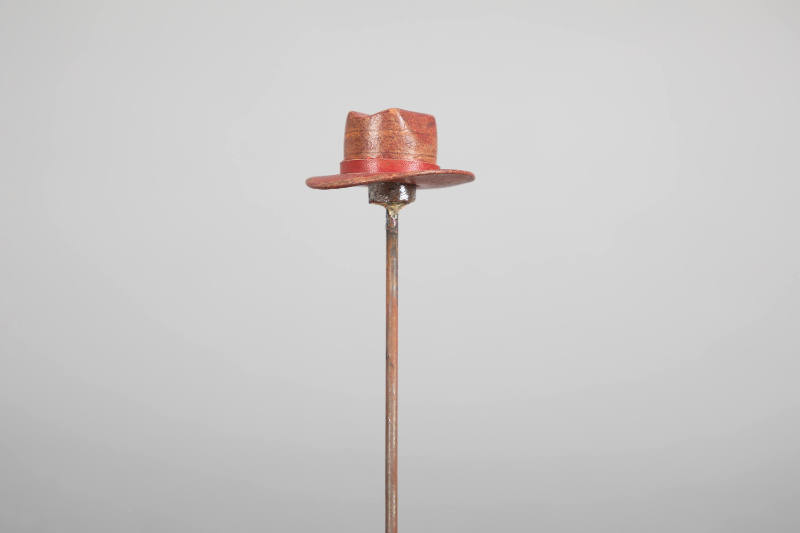 Philip Pellegrino, “Brimmed Hat”, United States, 1950–1970, Leather, 1 1/2 x 1 ½ in. diameter, …