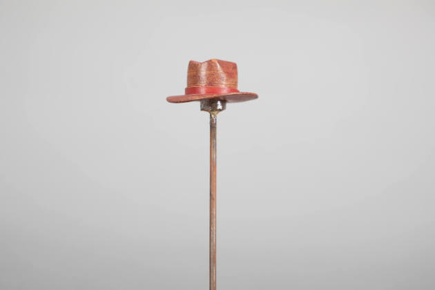 Philip Pellegrino, “Brimmed Hat”, United States, 1950–1970, Leather, 1 1/2 x 1 ½ in. diameter, …