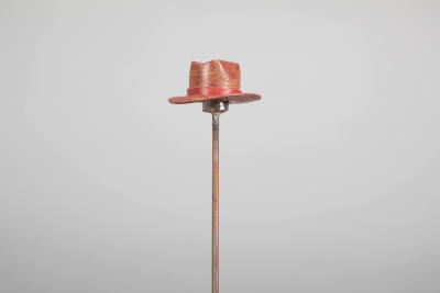 Philip Pellegrino, “Brimmed Hat”, United States, 1950–1970, Leather, 1 1/2 x 1 ½ in. diameter, …