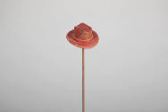 Philip Pellegrino, “Brimmed Hat”, United States, 1950–1970, Leather, 1 1/2 x 1 ½ in. diameter, …