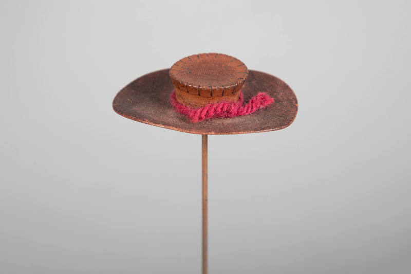 Philip Pellegrino, “Flat Crown Cowboy Hat”, United States, 1950–1970, Leather, 3/4 x 3 1/4 x 2 …