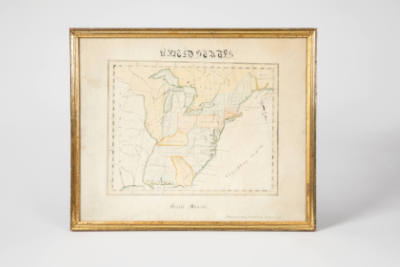 Eliza Duncan, “Map of the United States”, Pinkerton Academy, Londonderry [now Derry], New Hamps…