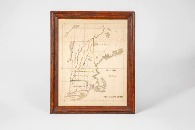 Artist unidentified, “Map of the New England States”, Probably New England, Early 19th century,…