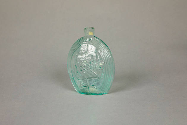 Coffin & Hay Glassworks, “Flask”, Hammonton, New Jersey, United States, 1836–1839, Glass, 6 1/2…