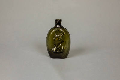 Artist unidentified, “Flask”, Pittsburgh, Pennsylvania, United States, 19th century, Glass, 5 3…