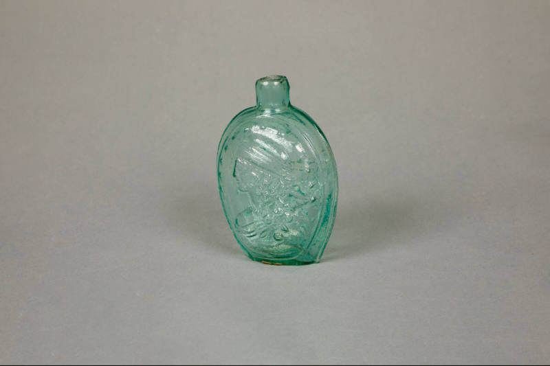 Artist unidentified, “Flask”, United States, 1830–1850, Glass, 6 1/4 x 4 1/2 x 2 7/8 in., Colle…