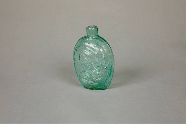 Artist unidentified, “Flask”, United States, 1830–1850, Glass, 6 1/4 x 4 1/2 x 2 7/8 in., Colle…