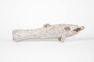 Antoni Mazur, “Jonah and The Whale”, Poland, 2000, Carved and painted wood, 5 × 18 × 3 in., Col…
