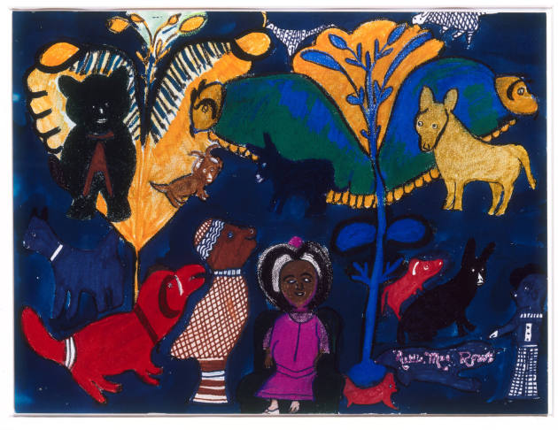 Untitled (Nellie Mae in Her Garden or Conversation II)
Nellie Mae Rowe (1900-1982)
Vinings, G…