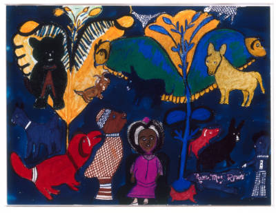 Untitled (Nellie Mae in Her Garden or Conversation II)
Nellie Mae Rowe (1900-1982)
Vinings, G…