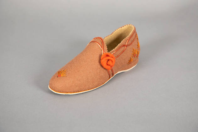 Elizabeth Blahd, “Slipper fabricated to the specifications of Morris Hirshfield’s design patent…