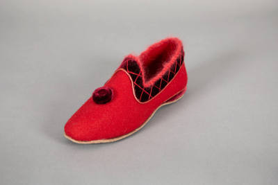Elizabeth Blahd, “Slipper fabricated to the specifications of Morris Hirshfield’s design patent…