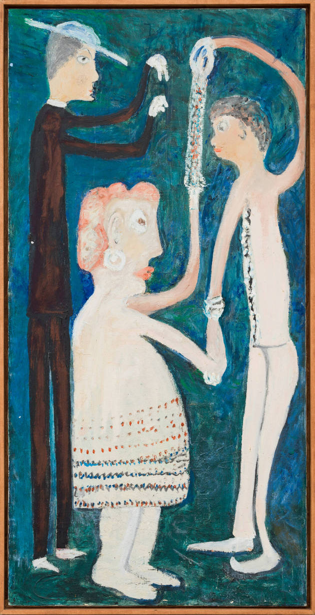 Jon Serl, “Anteseptic Marriage”, San Juan Capistrano, California, 1965, Oil on canvas, 47 3/4 ×…