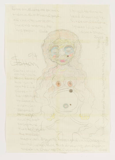 Charles Steffen, “Seated Nude”, Chicago, Illinois, 1994, Colored Pencil, graphite, felt-tip pen…