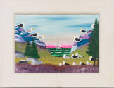 Joseph (Joe) Norris, “Seagulls on Rocks ”, Lower Prospect, Nova Scotia, Canada, 1985, Enamel wi…