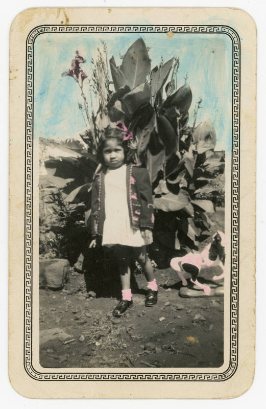 Artist unidentified, “Untitled [Child standing in front of plants]”, Southwestern United States…