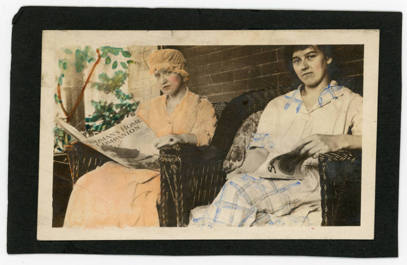 Artist unidentified, “Untitled [Two women seated on wicker chairs]”, United States, c. 1916–196…