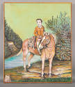 Andrea Badami, “Untitled (Boy with Deer on Horse)”, Omaha, Nebraska, 1964–1974, Paint on canvas…