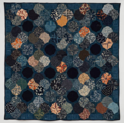 Tomie Nagano, “Noragi 1000 Tsugi”, Shari-town, Hokkaido, Japan, 1998, Cotton, 97 1/4 x 97 1/4 i…