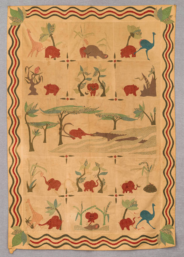 E. Buckner Kirk, “The Elephant's Child Quilt Top”, United States, 1934, Cotton, 80 × 56 1/2 in.…