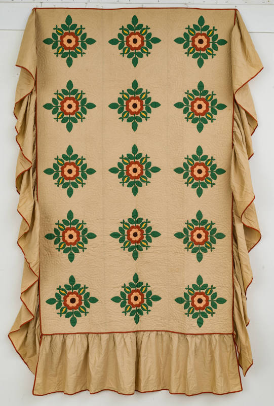 Mary Etta (Mrs. Edward Emmet Bach) Kimmel Bach, “Rose of Sharon Quilt”, Philadelphia, Pennsylva…