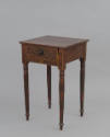 Artist unidentified, “Night Table”,  New England, 1830–1840, Painted pine and maple, 18 in., Co…