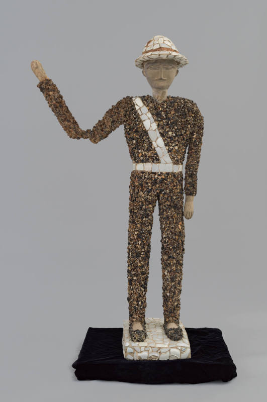 Nek Chand, “Guard with Hat”, Chandigarh, India, 1984, Concrete over metal armature with mixed m…