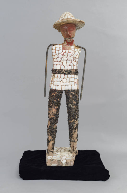 Nek Chand, “Guard”, Chandigarh, India, 1984, Concrete over metal armature with mixed media, 61 …