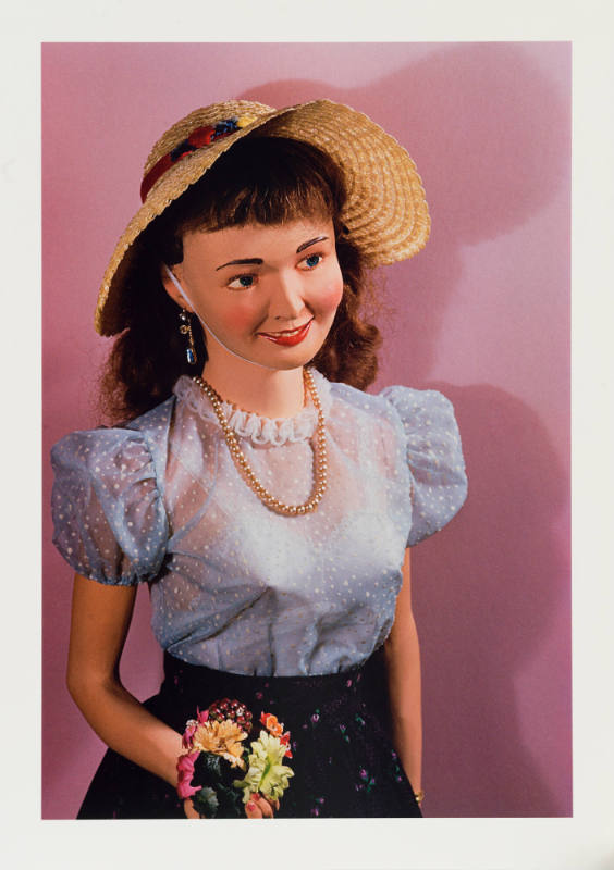 Morton Bartlett, “Girl with Bouquet (3/4 length)”,  Boston, Massachusetts, Kodachrome circa 195…