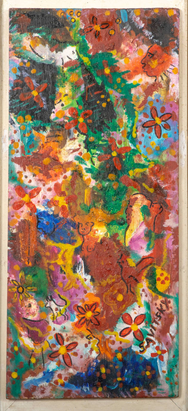 Jack Savitsky, “Untitled”, Lansford, Pennsylvania, United States, 1970s, Oil and marker on plyw…