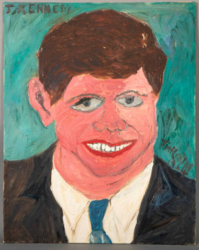 Justin McCarthy, “J. Kennedy”, Weatherly, Pennsylvania, United States, 1964, Paint on canvas bo…