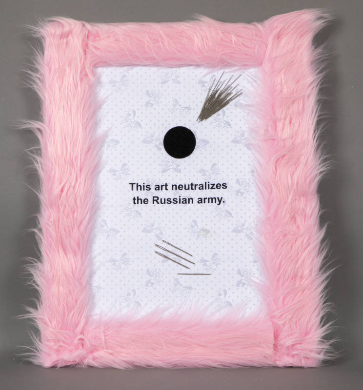 Nadya Tolokonnikova, “This art neutralizes the Russian army”, New York, New York, United States…